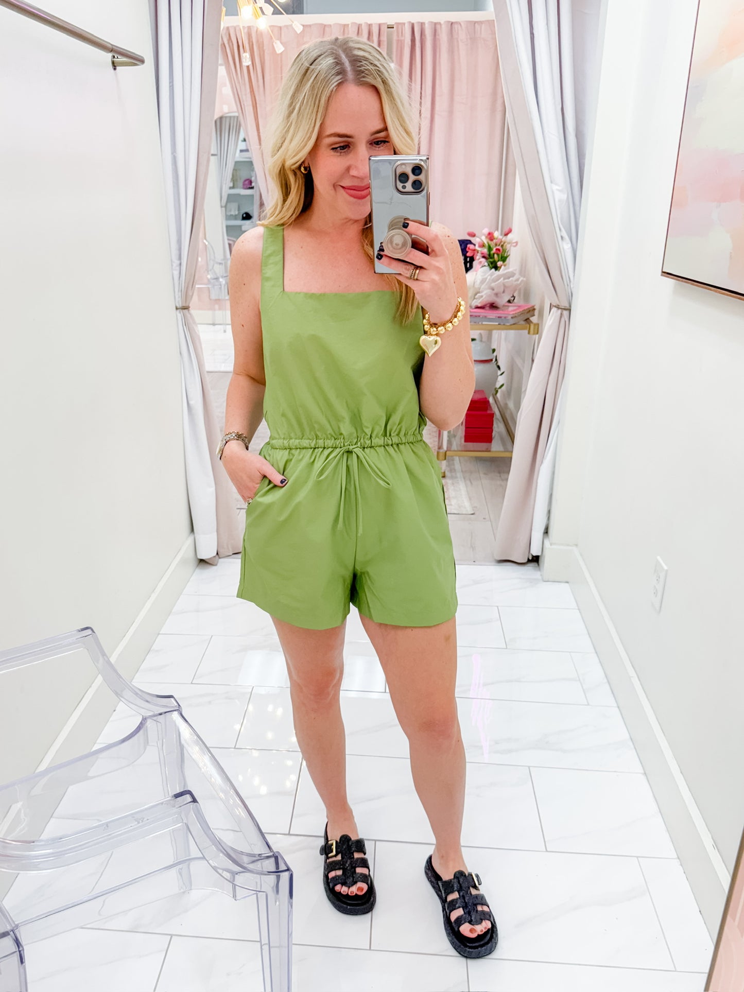 Airy Square Neck Romper