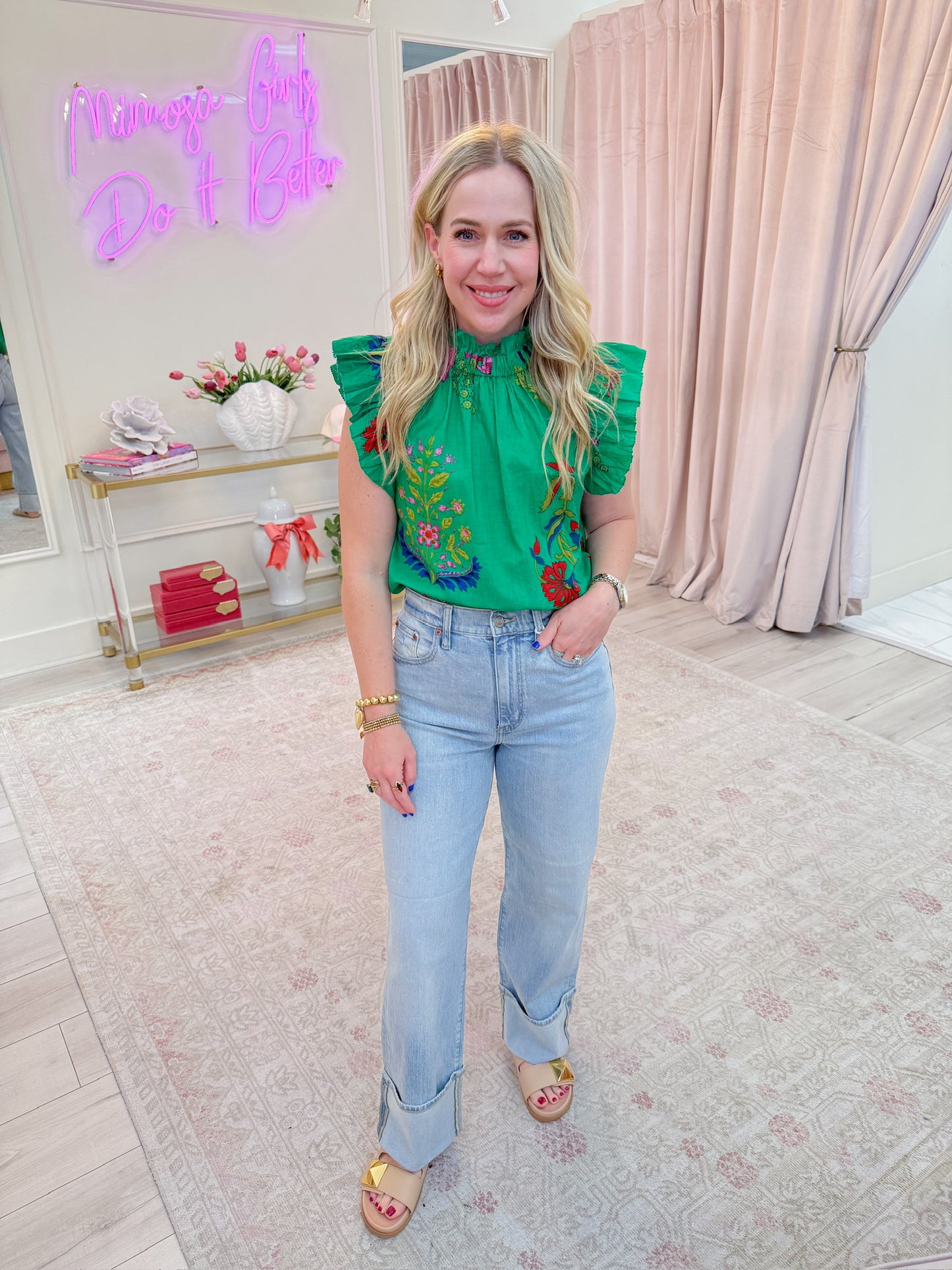 Magda Floral Flutter Blouse