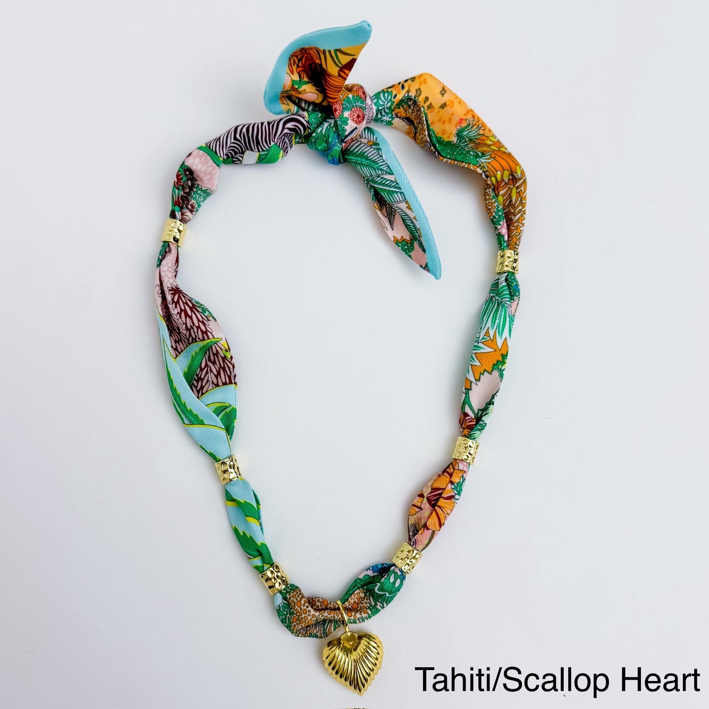 Gold Spacer Scarf Necklace