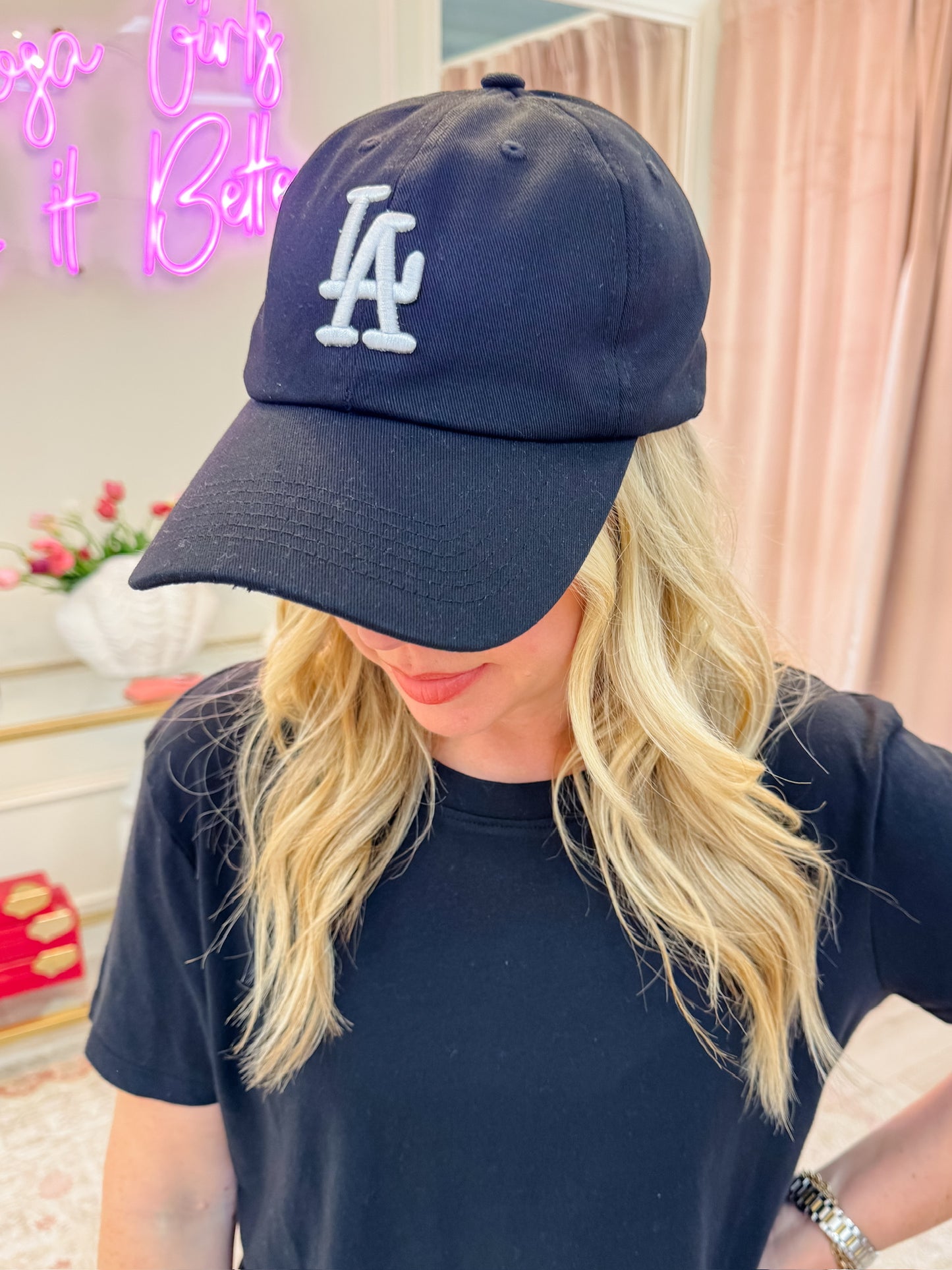 LA Embroidered Baseball Hat