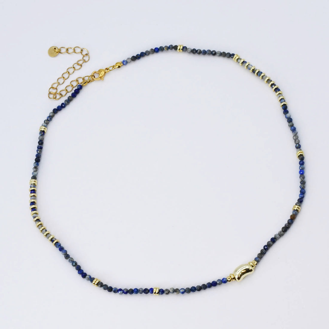 Stormy Blue Sky Gemstone Necklace
