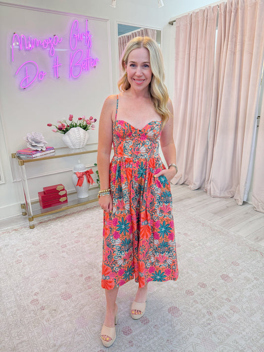 Eve Floral Midi Dress