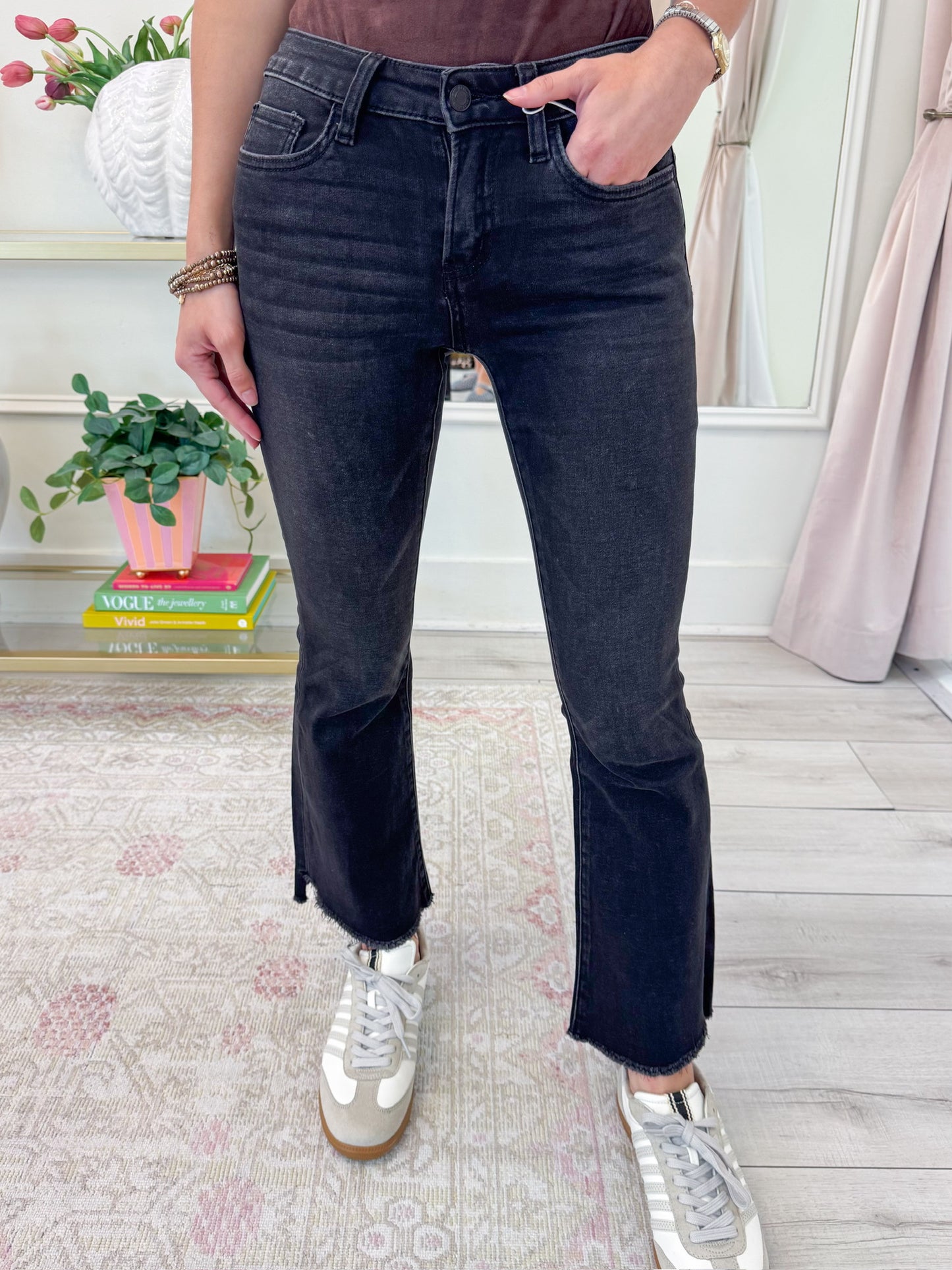 Alison Mid Rise Super Soft Crop Flare