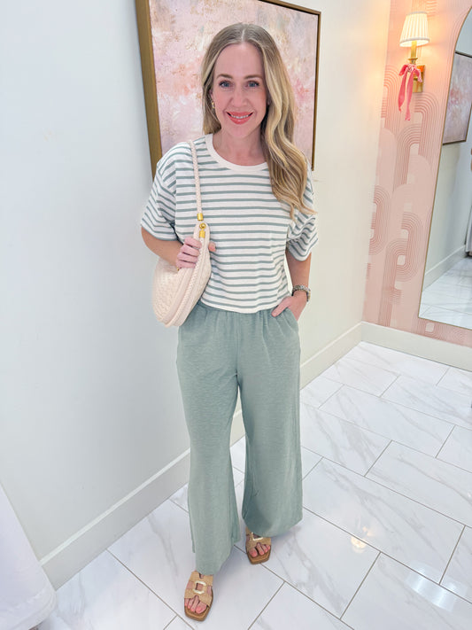 Wide Leg Knit Lounge Pant