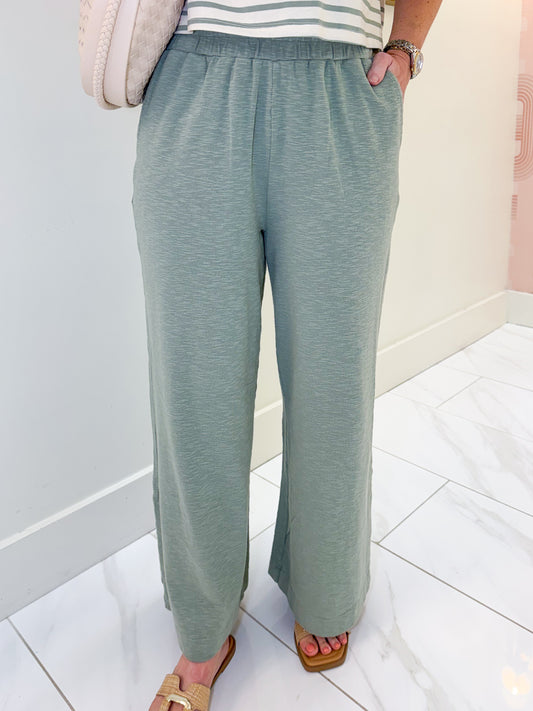 Wide Leg Knit Lounge Pant