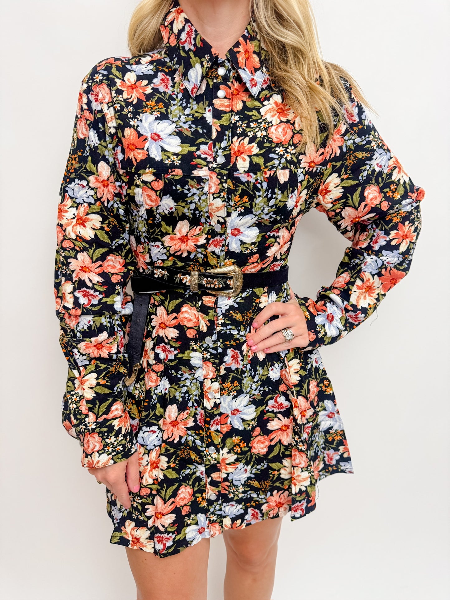 Sophia Floral Button Down Dress