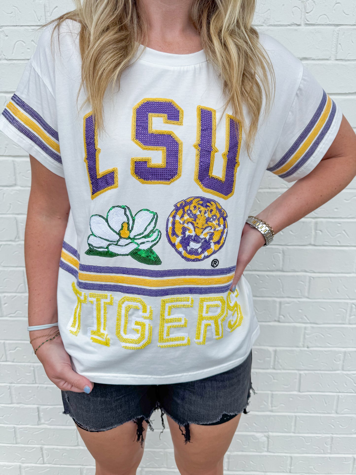 LSU Flower Mascot Tee