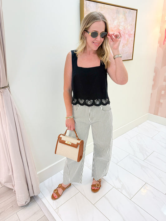 ZS Charlene Embroidered Linen Top