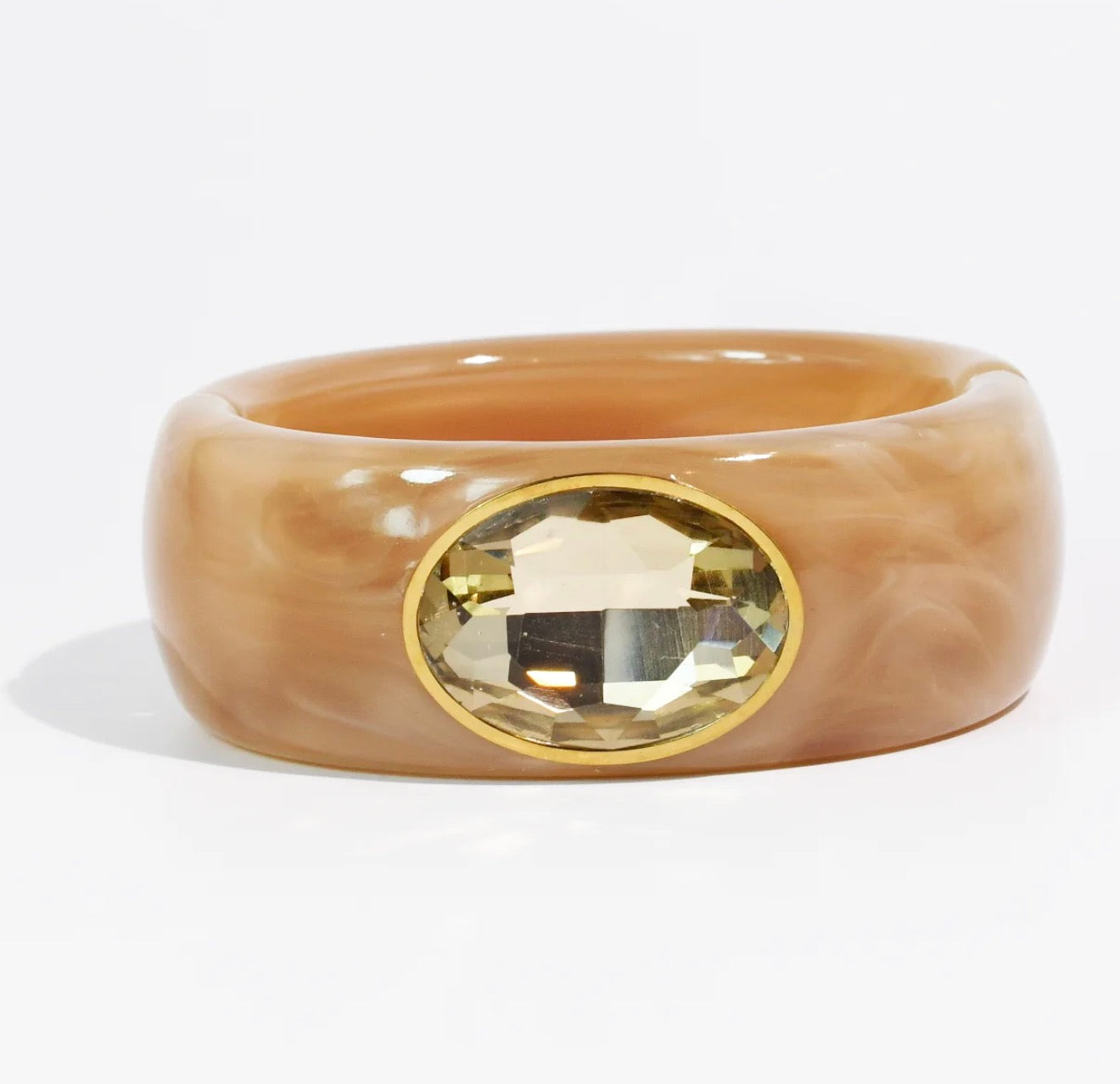 Resin Circle Cuff Bracelet