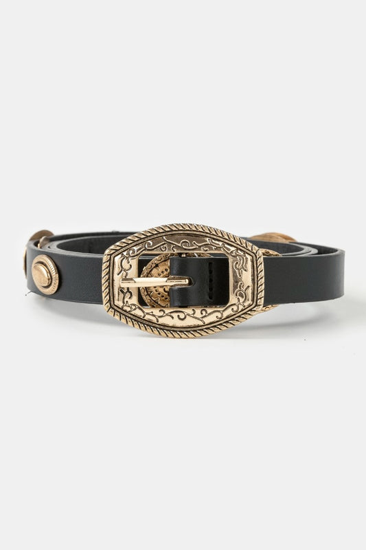 Concho Vegan Leather Belt