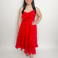 Scarlet Bow Front Midi Dress