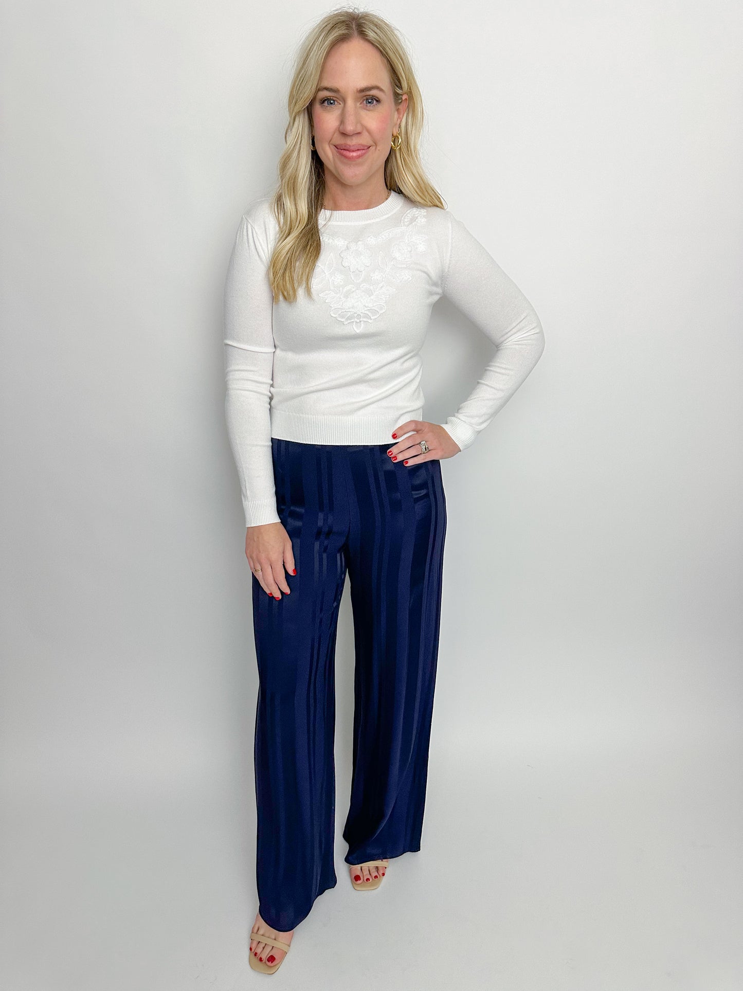 Rue Satin Stripe Pant