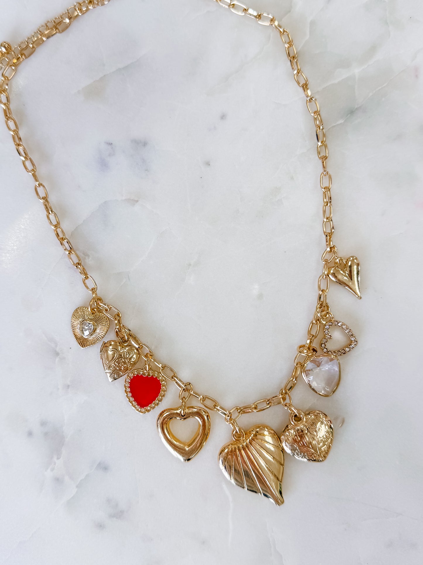 I Love You Heart Charm Necklace