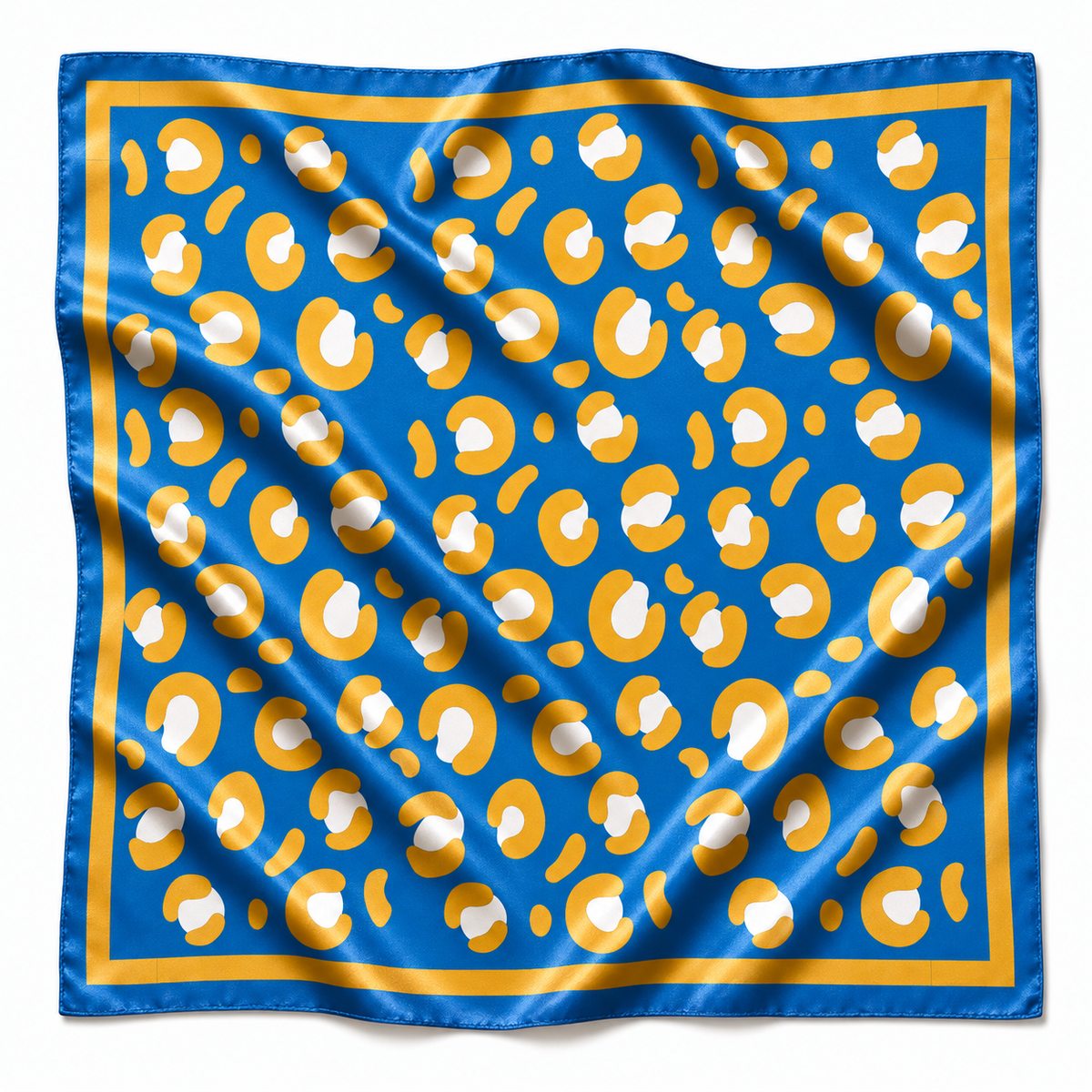 Blue & Gold Leopard Gameday Bandana Scarf