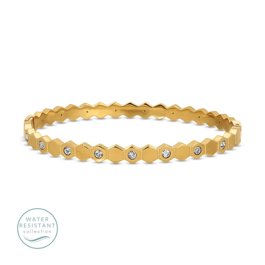 Hinged Hexagon Bangle