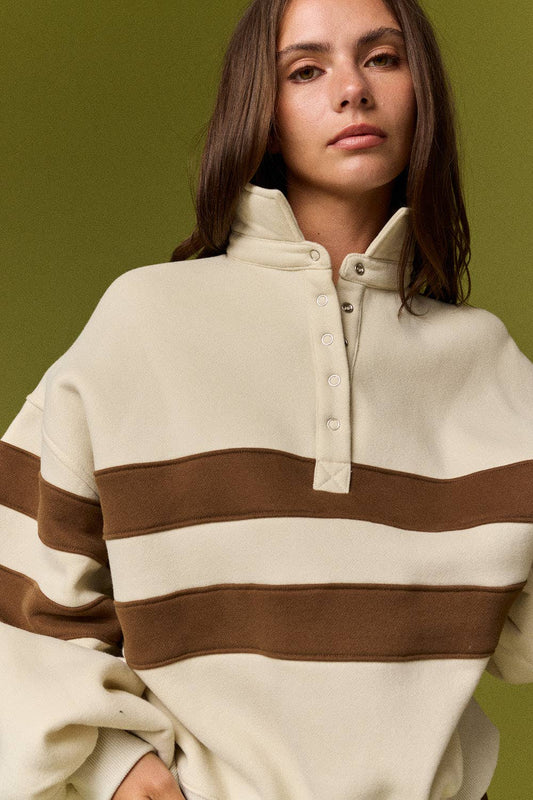 Lottie Stripe Rugby Pullover