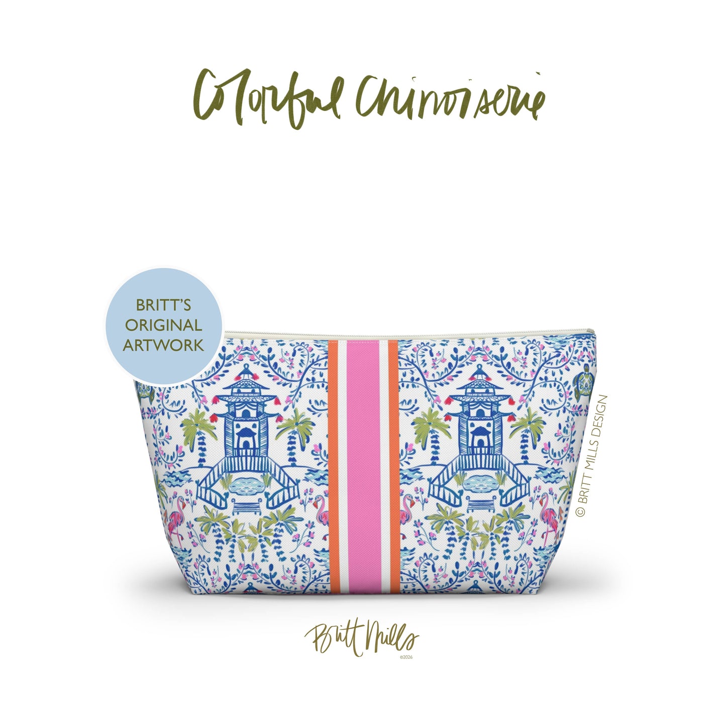 Britt Mills Printed Pouch