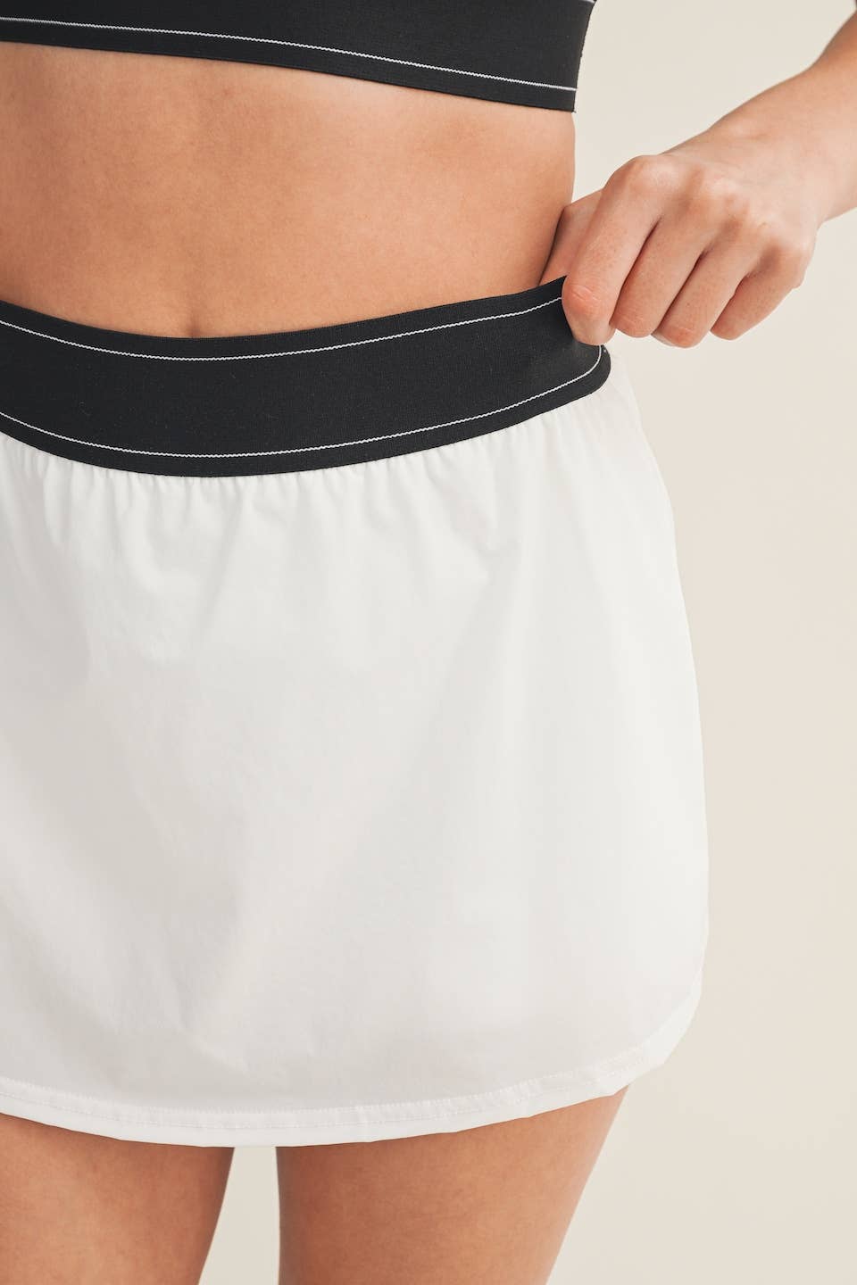 Waistband Contrast Skort