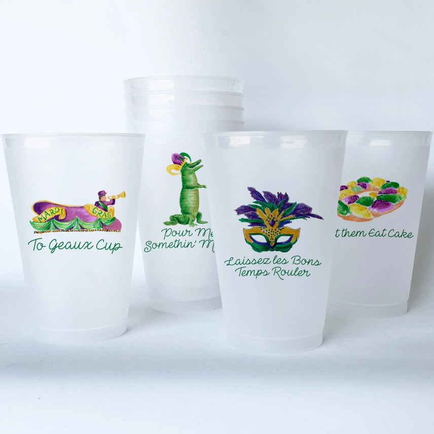 Mardi Gras 20oz Cup-Set of 8