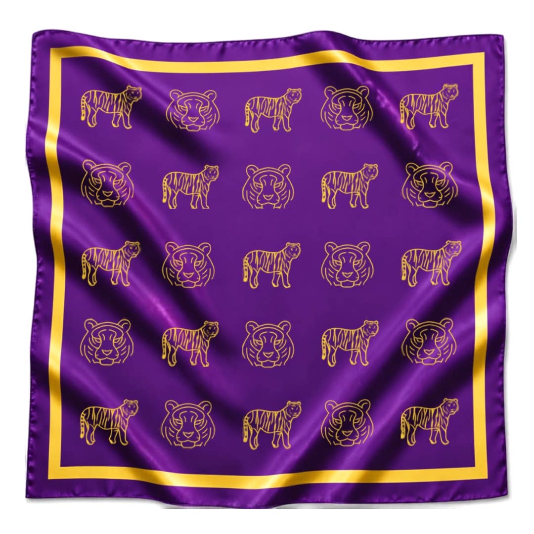 LSU Tiger Purple & Gold Gameday Bandana Scarf
