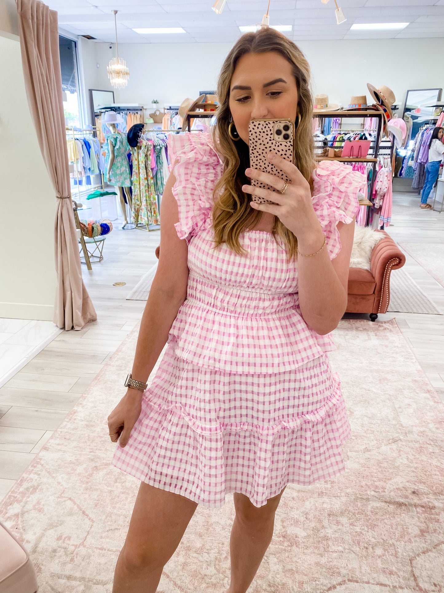 Selena Gingham Mini Skirt