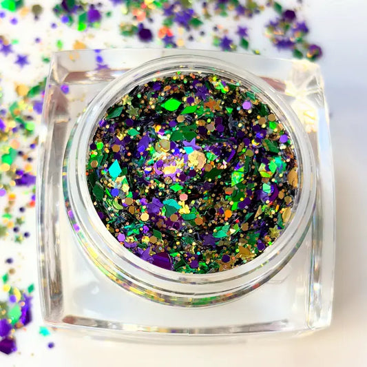 King Cake Face Glitter