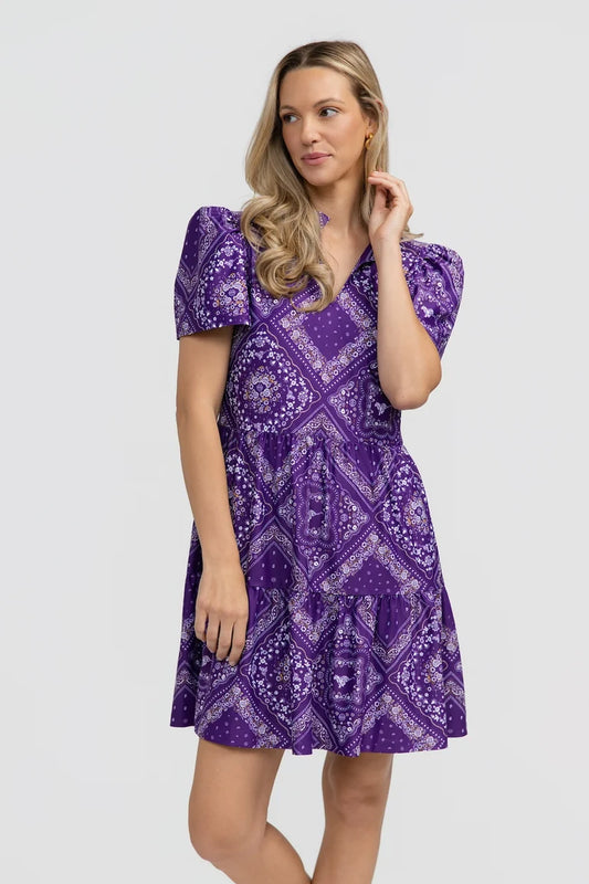 Navy Dress LSU Bandana