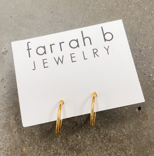 FB Charm Bar Mini Hoops