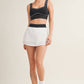 Waistband Contrast Skort