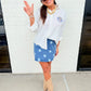 Rosie Polka Dot Denim Skirt