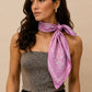Pink Bandana Print Square Scarf