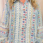 French Cottage Floral Button Up Top