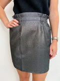 Metallic Woven Mini Skirt