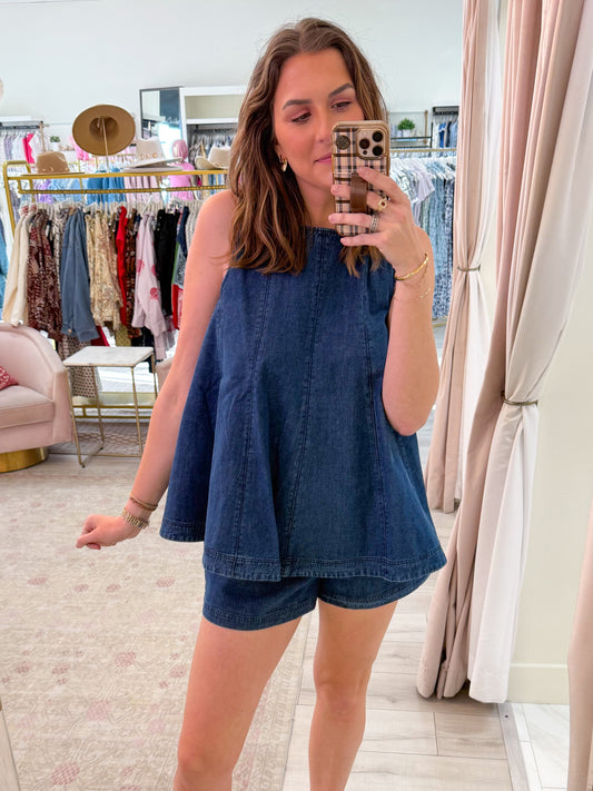 Downtown Denim Tank
