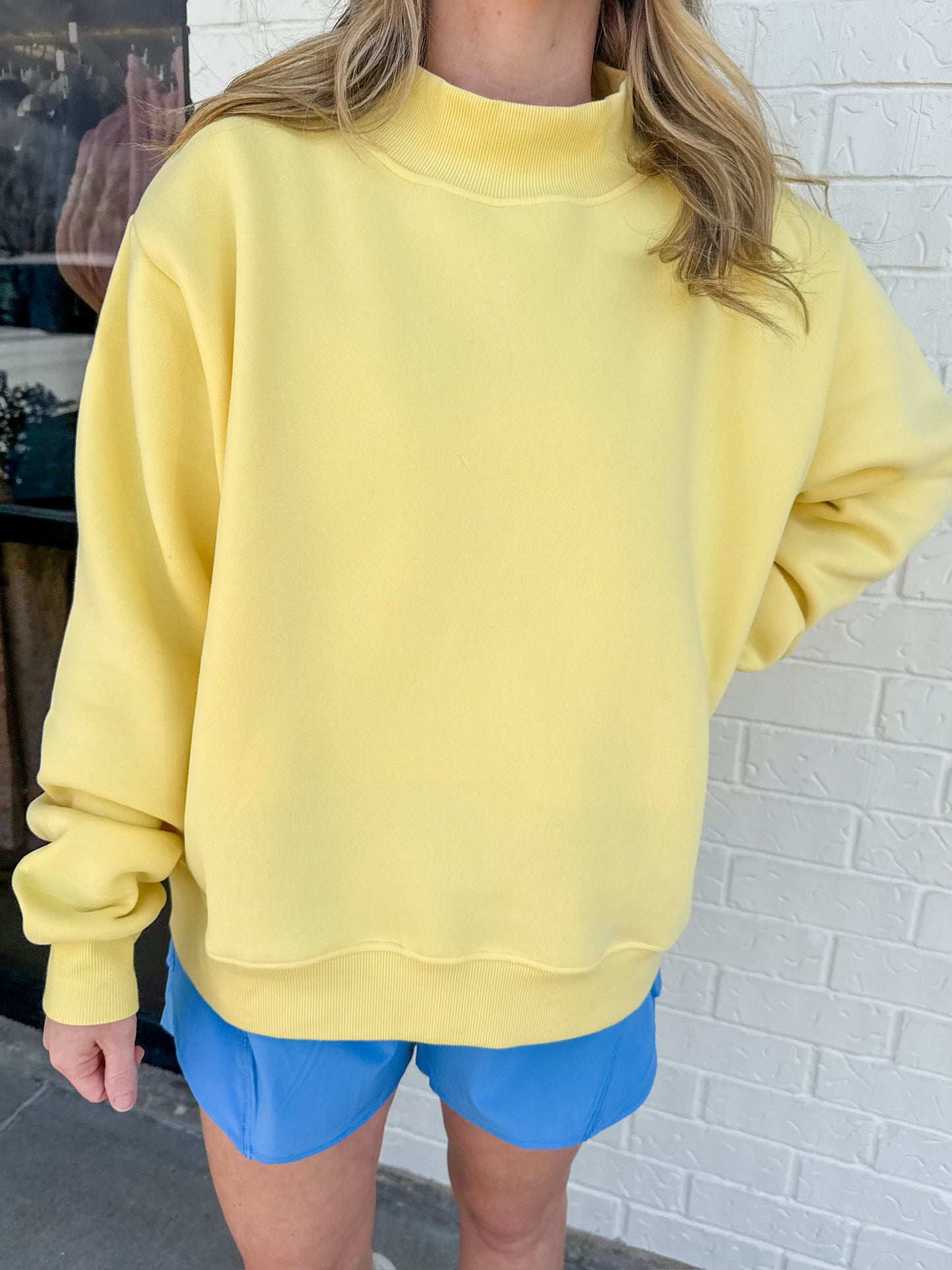 Cozy Fleece Mock Neck Sweatshirt