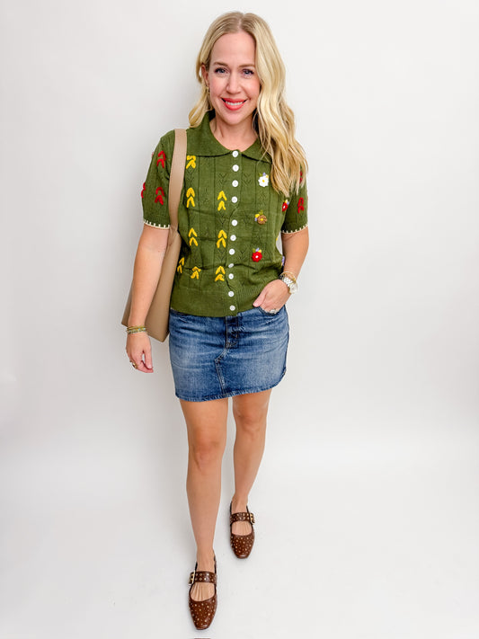 Petal & Pine Sweater Top