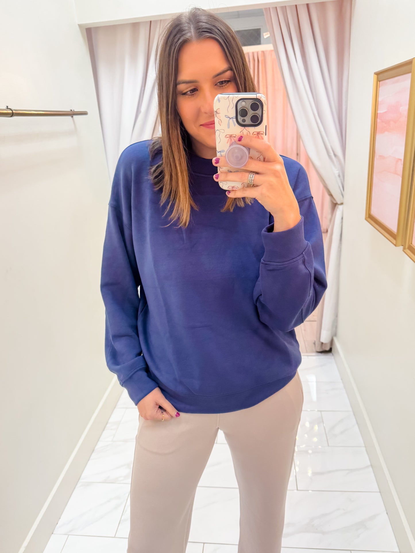 Scuba Luxe Pullover Crew Sweatshirt