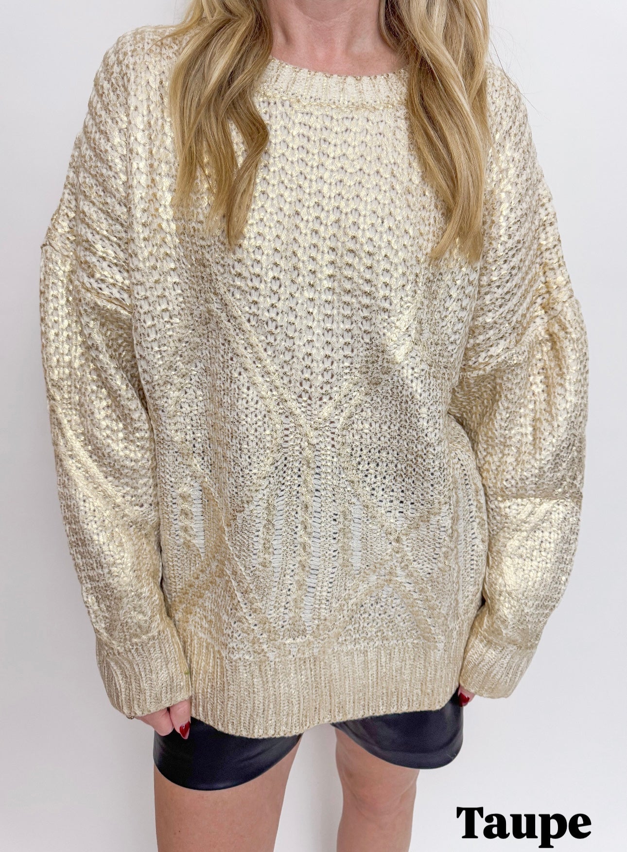 Fools Gold Cable Knit Sweater