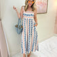Elizabeth Floral Stripe Midi Dress