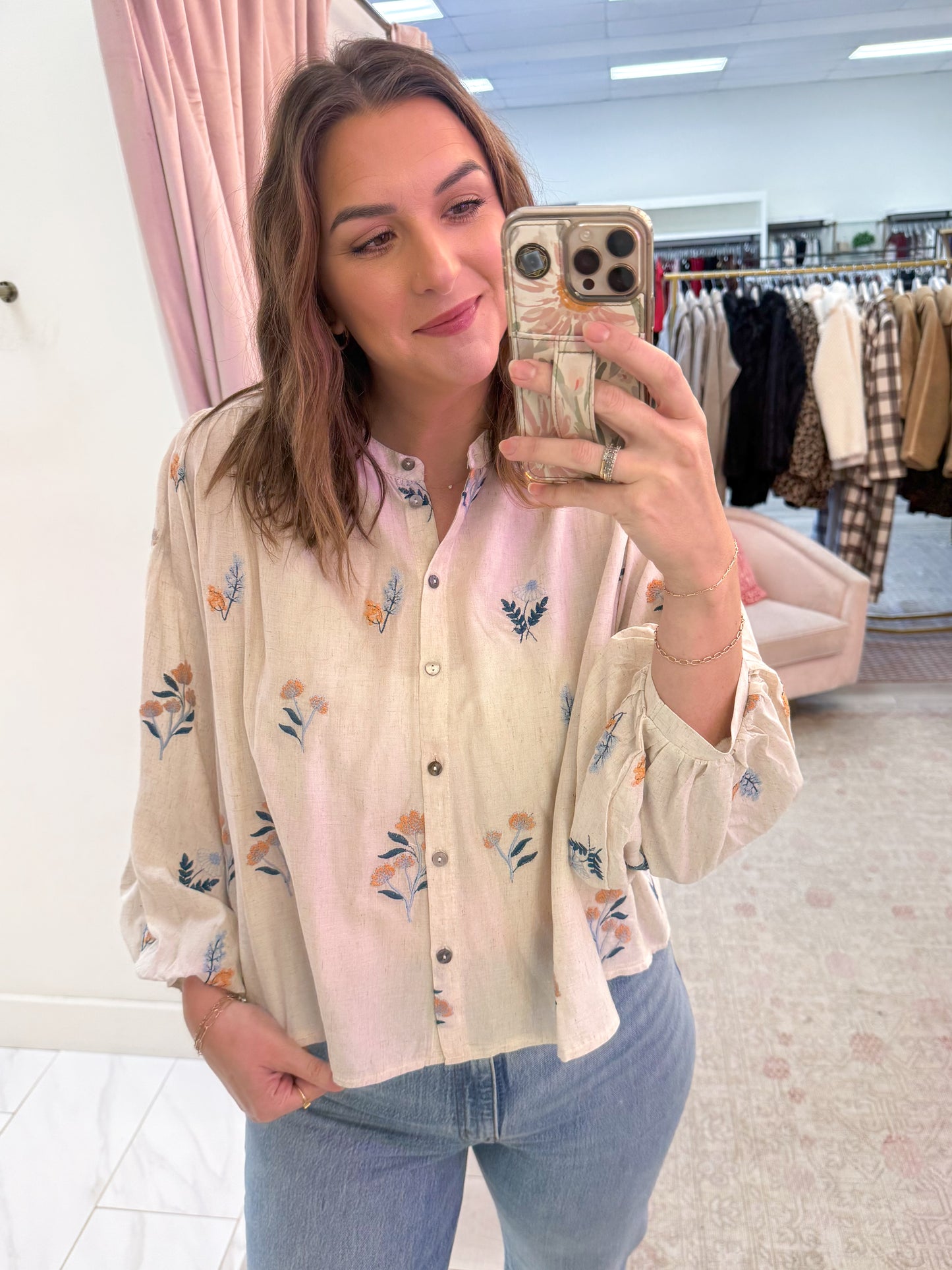 Constance Floral Embroidered Blouse