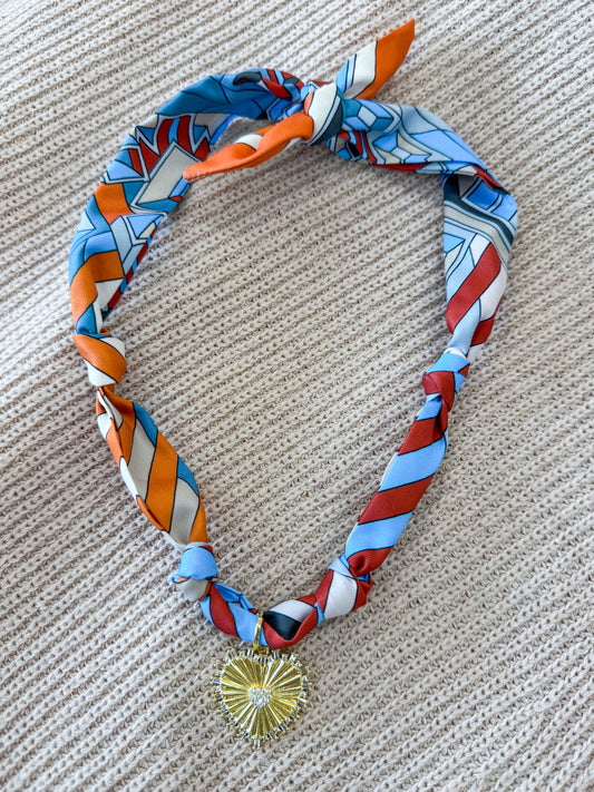 Fall Knotted Scarf Necklace