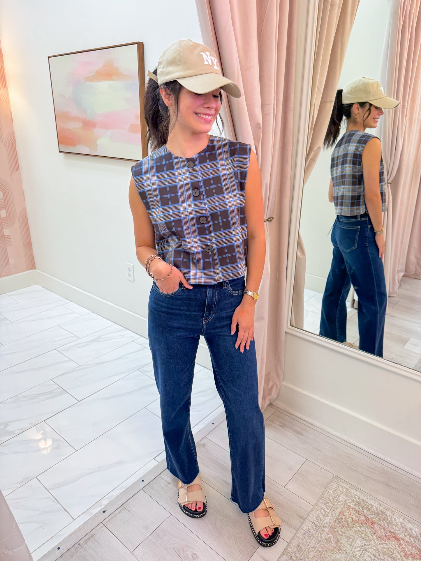 Alessa Plaid Top