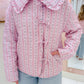 Floral Ditzy Stripe Quilted Jacket