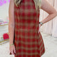 Stevie Plaid Skater Mini Dress