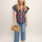 Zinnia Flutter Sleeve Blouse
