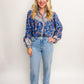 Southwest Floral Button Up Blouse