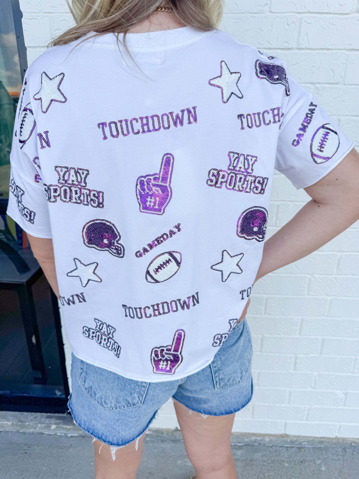The Sequin Football Tee