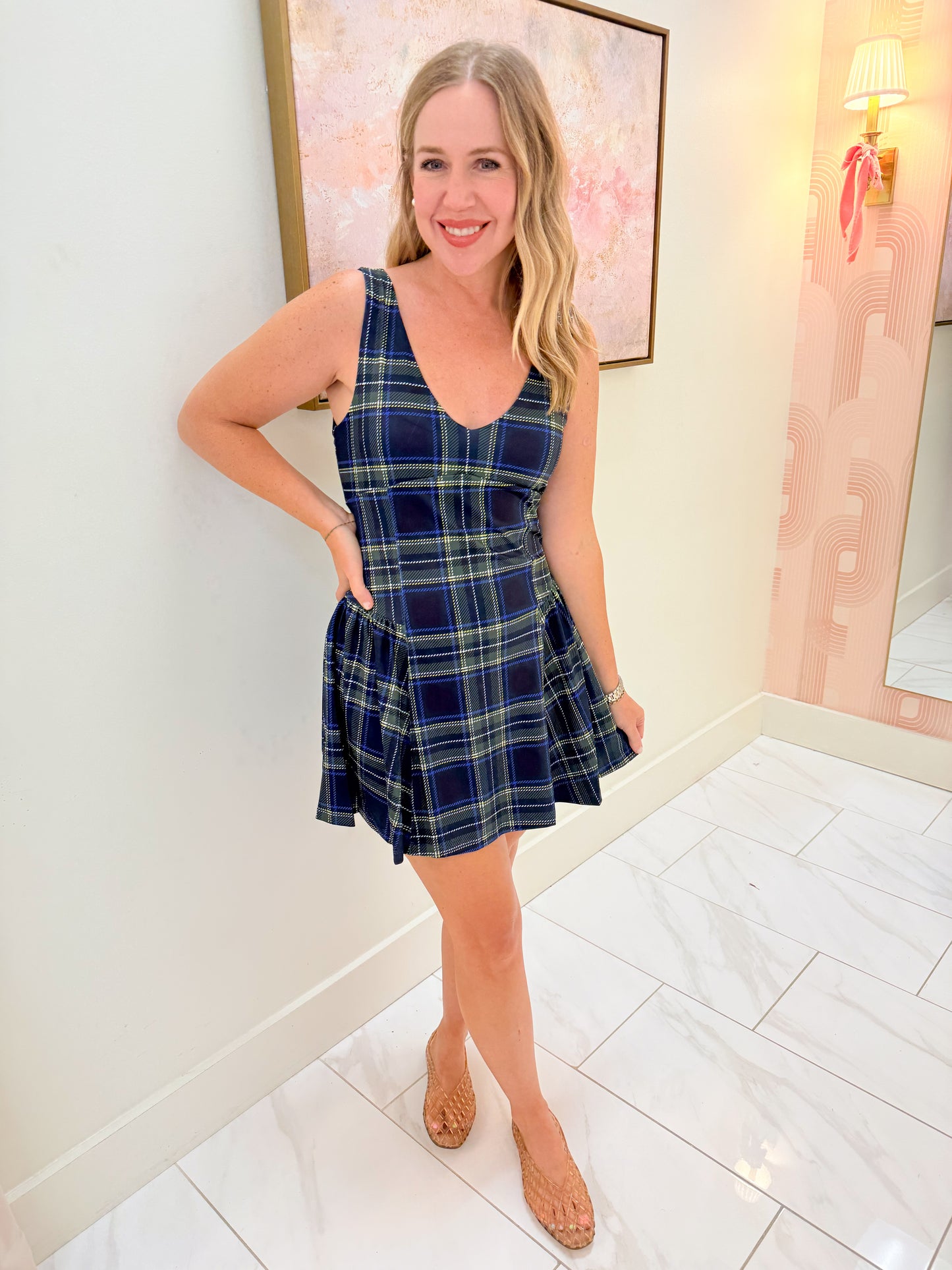 Plaid Activewear Dress