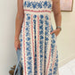 Elizabeth Floral Stripe Midi Dress