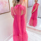 Carrie Organza Mock Bow Maxi Dress